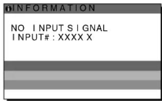 SONY SDMX73 - Eğer ekranda "NO INPUT SIGNAL" görüntülenirse - 1