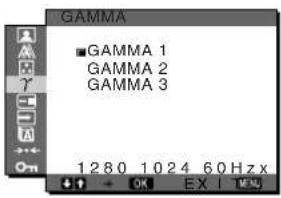 SONY SDMX73 - Menu GAMMA - 1