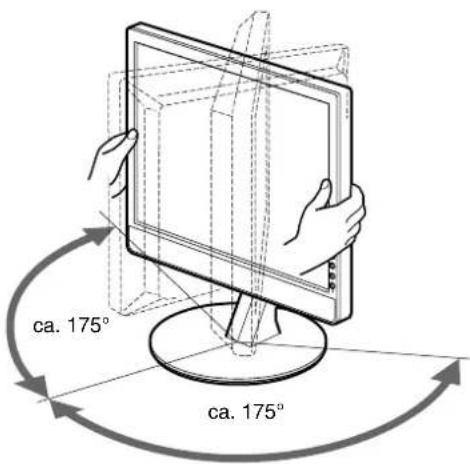 SONY SDMX73 - Pak beide zijden van het LCD-scherm vast en stel de gewenste hoek in. - 2