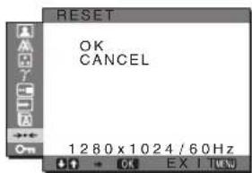 SONY SDMX73 - →← RESET menu - 1