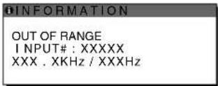 SONY SDMX73 - Če se prikaže »xxx.x kHz / xxx Hz« - 1