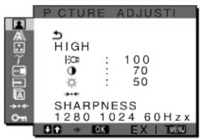 SONY SDMX73 - Meni PICTURE ADJUST - 1