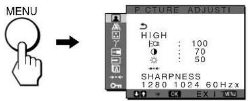SONY SDMX73 - Display the main menu. - 1