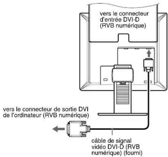 SONY SDMX73 - Raccordez un ordinateur équipé d'un connecteur de sortie DVI (RVB numérique) - 1