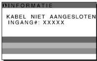 SONY SDMX73 - Als "KABEL NIET AANGESLOTEN" verschijnt op het scherm - 1