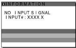 SONY SDMX73 - Če se na zaslonu pojavi »NO INPUT SIGNAL« - 1