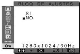 SONY SDMX73 - Oπ Menú BLOQ DE AJUSTES - 1
