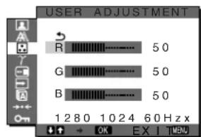 SONY SDMX73 - Pomocí tlačítek ↓/↑ vyberte „ADJUST“ a stiskněte tlačítko OK. - 1