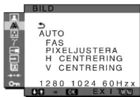 SONY SDMX73 - A Menyn BILD (endast för analoga RGB-signaler) - 1