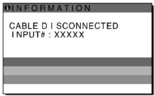 SONY SDMX73 - 「CABLE DISCONNECTED」と表示されている場合 - 1