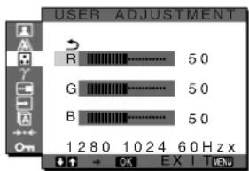 SONY SDMX73 - ↓/↑ düğmelerine basarak "ADJUST" seçeneğini seçin ve OK tuşuna basın. - 1
