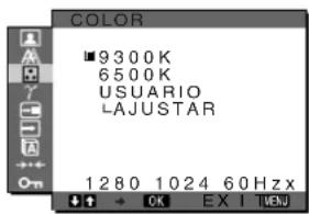 SONY SDMX73 - Menú COLOR - 1