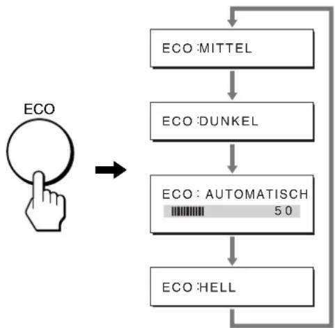 SONY SDMX73 - Drücken Sie mehrmals die Taste ECO. - 1