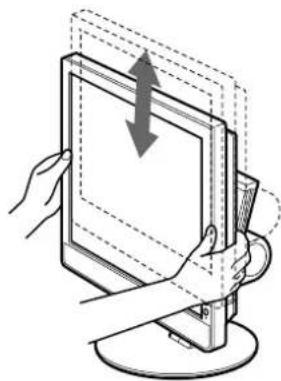 SONY SDMX73 - Agarre el panel LCD por los dos lados y, a continuación, ajuste los ángulos de la pantalla. - 1