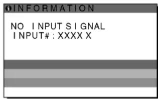 SONY SDMX73 - If "NO INPUT SIGNAL" appears on the screen - 1