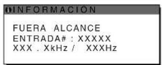 SONY SDMX73 - Si "xxx,x kHz / xxx Hz" aparece en pantalla - 1