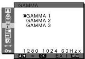 SONY SDMX73 - Meni GAMMA - 1