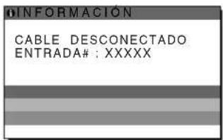 SONY SDMX73 - Si "CABLE DESCONECTADO" aparece en pantalla - 1