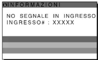 SONY SDMX73 - Se sullo schermo appare il messaggio "NO SEGNALE IN INGRESSO" - 1