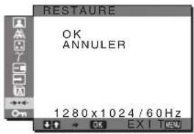 SONY SDMX73 - →•← Menu RESTAURE - 1