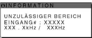 SONY SDMX73 - Wenn „xxx.x kHz / xxx Hz“ auf dem Bildschirm erscheint - 1