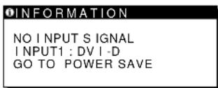 SONY SDMX72 - If NO INPUT SIGNAL appears on the screen - 1
