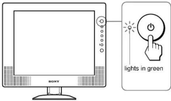 SONY SDMX72 - Setup 6: Turn on the monitor and computer - 2