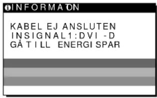 SONY SDMX72 - Om KABEL EJ ANSLUTEN visas på skärmen - 1