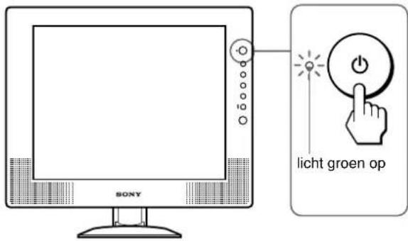 SONY SDMX72 - Instelling 6:Zet de monitor en de computer aan - 2