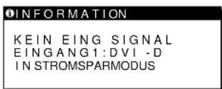 SONY SDMX72 - Wenn KEIN EING SIGNAL auf dem Bildschirm erscheint - 1