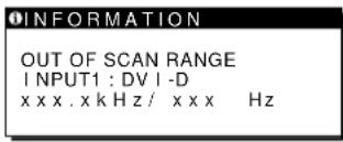 SONY SDMX72 - If OUT OF SCAN RANGE appears on the screen - 1