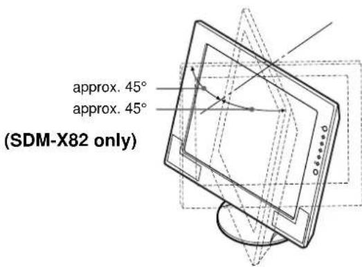 SONY SDMX72 - Setup 7: Adjusting the tilt and height - 3