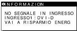 SONY SDMX72 - Se sullo schermo appare il messaggio NO SEGNALE IN INGRESSO - 1