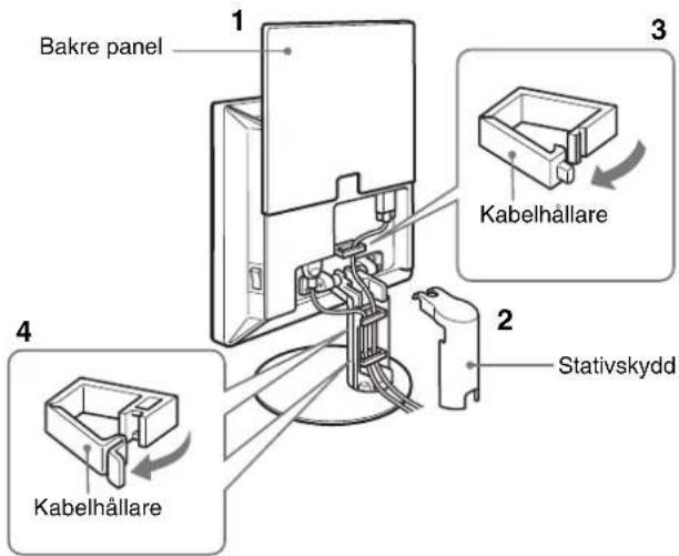 SONY SDMS53 - Installation 3: Fäst kablarna och sätt tillbaka den bakre panelen - 2