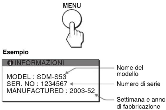 SONY SDMS53 - Visualizzazione delle informazioni relative al monitor - 1