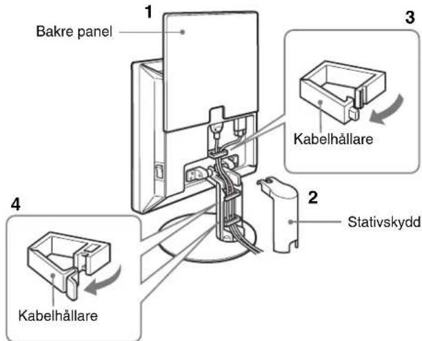 SONY SDMS53 - Installation 3: Fäst kablarna och sätt tillbaka den bakre panelen - 1