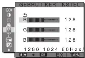 SONY SDMS53 - ■ De kleurtemperatuur nauwkeurig aanpassen (GEBRUIKERINSTEL) - 1