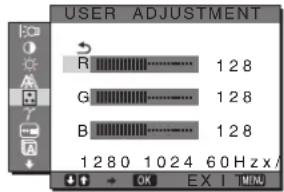 SONY SDMS53 - ■ Jemné doladění teploty barev (USER ADJUSTMENT) - 1