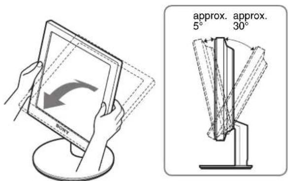 SONY SDMS53 - Setup 5:Adjusting the tilt - 1