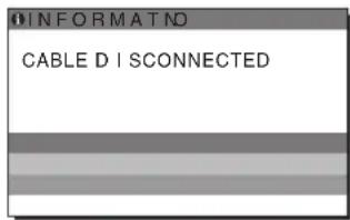 SONY SDMS53 - Jeśli na ekranie wyświetlany jest komunikat „CABLE DISCONNECTED” (Odłączony kabel) - 1