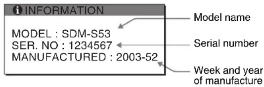 SONY SDMS53 - Displaying this monitor's information - 2