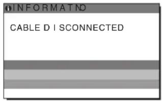 SONY SDMS53 - Pokud se na obrazovce zobrazí zpráva „CABLE DISCONNECTED“ - 1