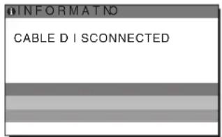 SONY SDMS53 - Če se na zaslonu pojavi »CABLE DISCONNECTED« - 1