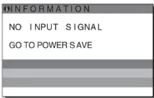 SONY SDMS53 - Ha a „NO INPUT SIGNAL” (nincs bemenő jel) üzenet jelenik meg a képernyőn - 1