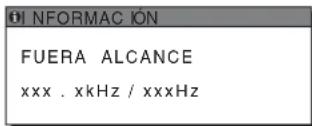 SONY SDMS53 - Si aparece "xxx.xkHz/ xxxHz" - 1