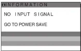 SONY SDMS53 - Eğer "NO INPUT SIGNAL" (giriş sinyali yok) mesajı ekranda görüntülenirse - 1