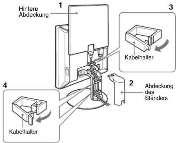 SONY SDMS53 - Installation 3: Befestigen der Kabel und Schließen der hinteren Abdeckung - 1