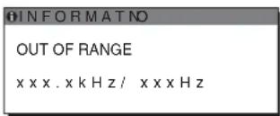 SONY SDMS53 - Jeśli wyświetlany jest komunikat „xx.x kHz/xx Hz” - 1