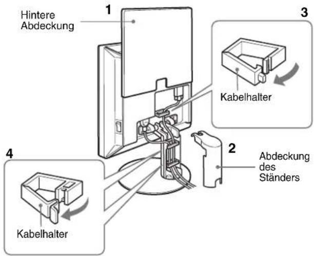SONY SDMS53 - Installation 3: Befestigen der Kabel und Schließen der hinteren Abdeckung - 2