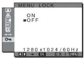 SONY SDMHX95 - - MENU LOCK menu - 1